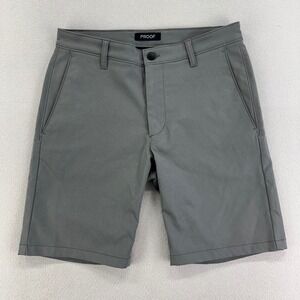 PROOF‎ Nomad Chino Shorts Mens 30 Grey Huckberry Preppy Casual Golf Stretch Work